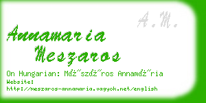 annamaria meszaros business card